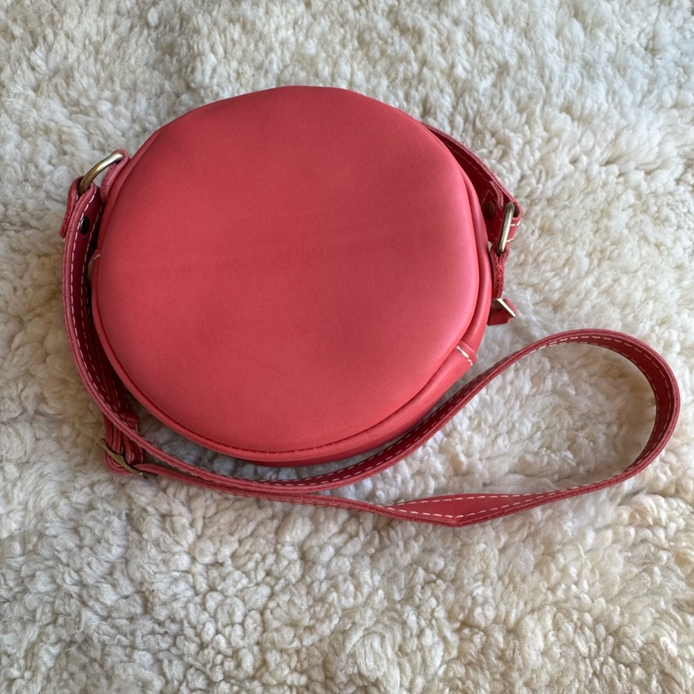 Portland Leather Pink Crossbody Bag - Picture 2 of 11